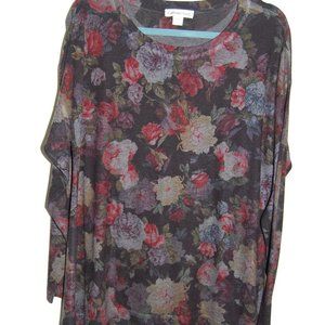 Coldwater Creek, floral, trapeze top